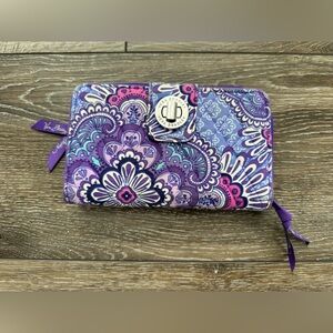 Vera Bradley Purple and Blue Floral Wallet